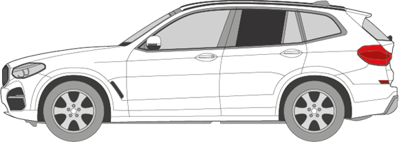 Afbeelding van Zijruit links BMW iX3 (DONKERE RUIT)