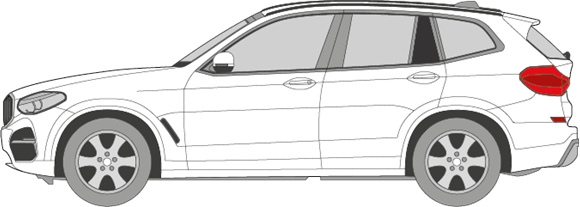 Afbeelding van Zijruit links BMW iX3 (DONKERE RUIT)