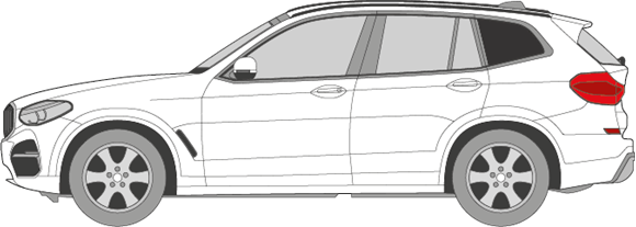 Afbeelding van Zijruit links BMW iX3 (DONKERE RUIT)