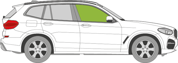 Afbeelding van Zijruit rechts BMW X3