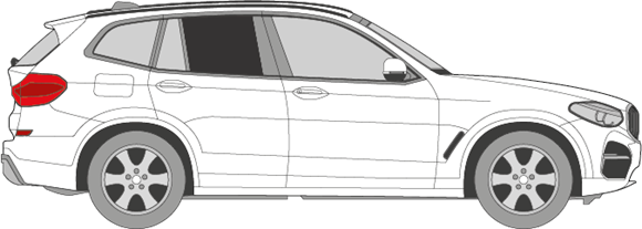 Afbeelding van Zijruit rechts BMW iX3 (DONKERE RUIT)