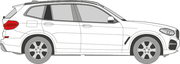Afbeelding van Zijruit rechts BMW iX3 (DONKERE RUIT)