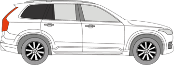 Afbeelding van Zijruit rechts Volvo XC90 (DONKERE RUIT)