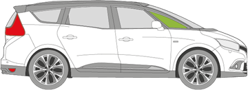 Afbeelding van Zijruit rechts Renault Mégane Grand Scenic (MET CHROOM)