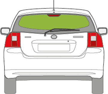 Afbeelding van Achterruit Toyota Corolla 3 deurs