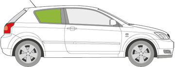 Afbeelding van Zijruit rechts Toyota Corolla 3 deurs