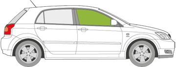 Afbeelding van Zijruit rechts Toyota Corolla 5 deurs