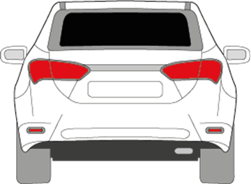 Afbeelding van Achterruit Toyota Corolla sedan (DONKERE RUIT)