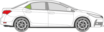Afbeelding van Zijruit rechts Toyota Corolla sedan