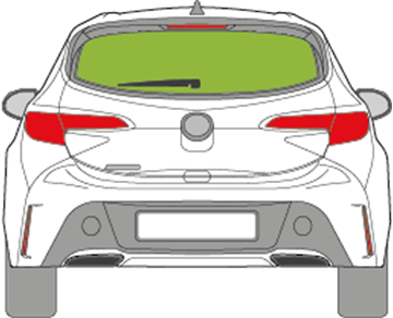 Afbeelding van Achterruit Toyota Corolla 5 deurs