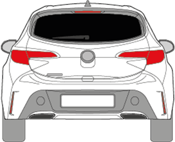 Afbeelding van Achterruit Toyota Corolla 5 deurs (DONKERE RUIT)