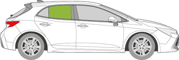 Afbeelding van Zijruit rechts Toyota Corolla 5 deurs
