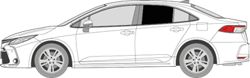 Afbeelding van Zijruit links Toyota Corolla sedan (DONKERE RUIT)