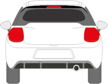 Afbeelding van Achterruit Citroën DS3 (DONKERE RUIT)