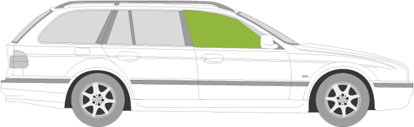 Afbeelding van Zijruit rechts BMW 5-serie sedan