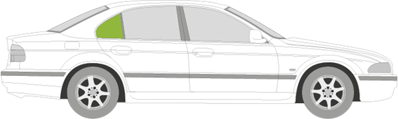 Afbeelding van Zijruit rechts BMW 5-serie sedan