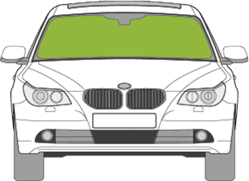 Afbeelding van Voorruit BMW 5-serie sedan 2007-2010 zonneband/sensor