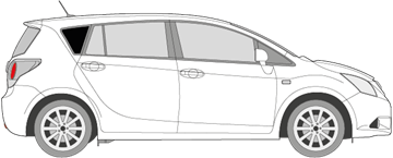 Afbeelding van Zijruit rechts Toyota Verso (DONKERE RUIT)