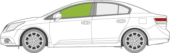 Afbeelding van Zijruit links Toyota Avensis sedan 