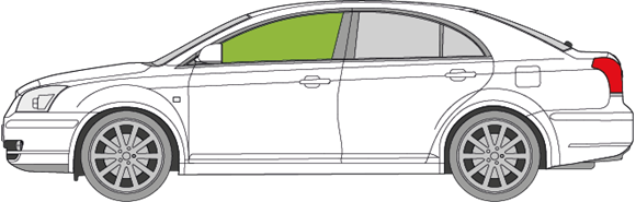 Afbeelding van Zijruit links Toyota Avensis sedan 