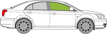 Afbeelding van Zijruit rechts Toyota Avensis sedan 