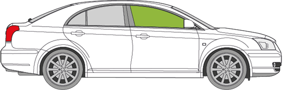 Afbeelding van Zijruit rechts Toyota Avensis sedan 