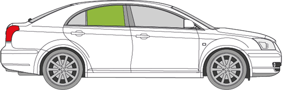 Afbeelding van Zijruit rechts Toyota Avensis sedan 