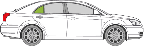 Afbeelding van Zijruit rechts Toyota Avensis sedan 