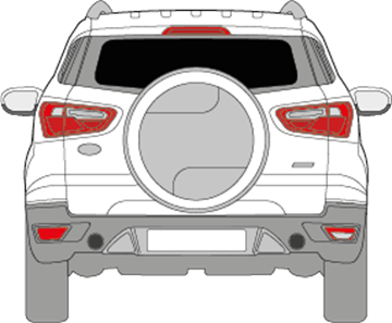 Afbeelding van Achterruit Ford Ecosport 2014-2018 (DONKERE RUIT)