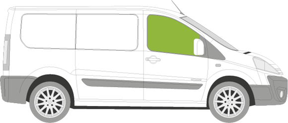 Afbeelding van Zijruit rechts Peugeot Expert bestelwagen