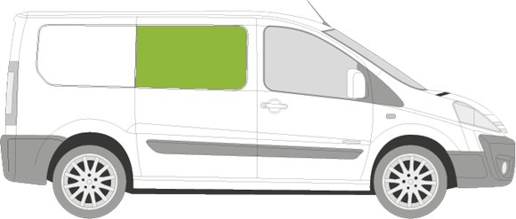 Afbeelding van Zijruit rechts Peugeot Expert bestelwagen