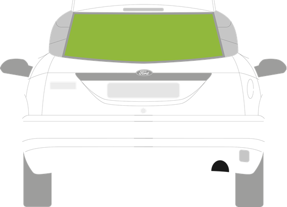 Afbeelding van Achterruit Ford Focus 3 deurs