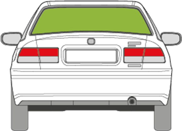 Afbeelding van Achterruit Honda Civic 2 deurs coupé 