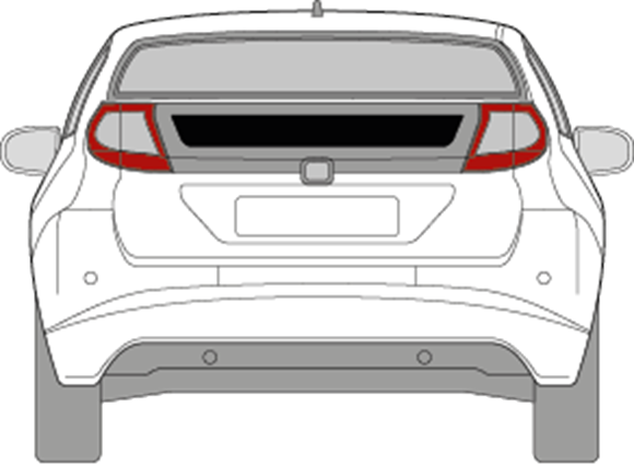 Afbeelding van Achterruit Honda Civic 5 deurs (onderste ruit)