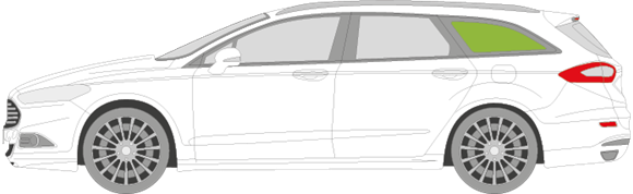 Afbeelding van Zijruit links Ford Mondeo break