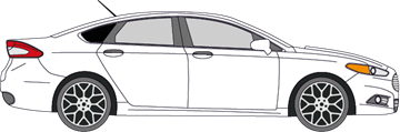 Afbeelding van Zijruit rechts Ford Mondeo 5 deurs (DONKERE RUIT)