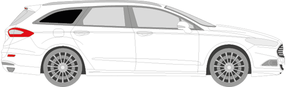 Afbeelding van Zijruit rechts Ford Mondeo break (DONKERE RUIT)