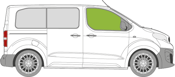 Afbeelding van Zijruit rechts Peugeot Traveller 