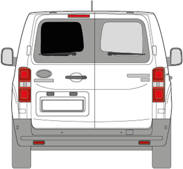 Afbeelding van Achterruit links Toyota Proace zonder ontdooiing (DONKER RUIT)