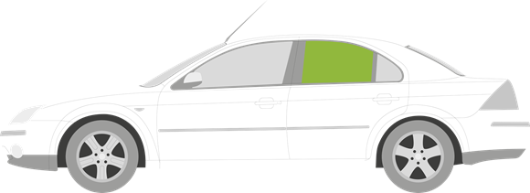 Afbeelding van Zijruit links Ford Mondeo 5 deurs