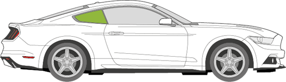 Afbeelding van Zijruit rechts Ford Mustang coupé