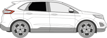 Afbeelding van Zijruit rechts Ford Edge (DONKERE RUIT)