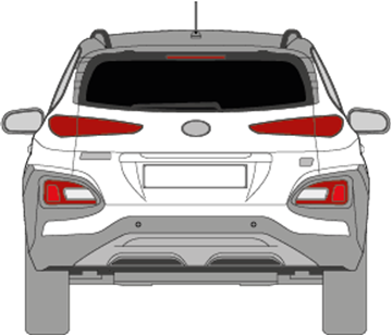 Afbeelding van Achterruit Hyundai Kona (DONKERE RUIT)