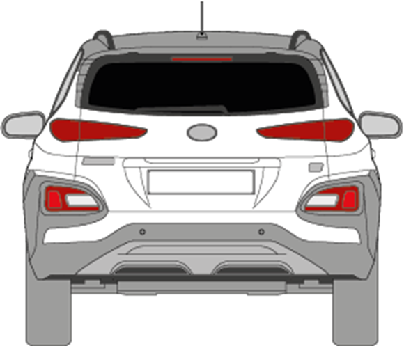 Afbeelding van Achterruit Hyundai Kona (DONKERE RUIT)