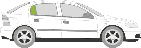 Afbeelding van Zijruit rechts Opel Astra sedan