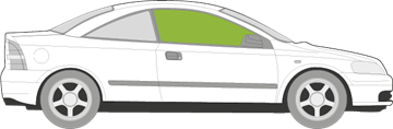Afbeelding van Zijruit rechts Opel Astra coupé