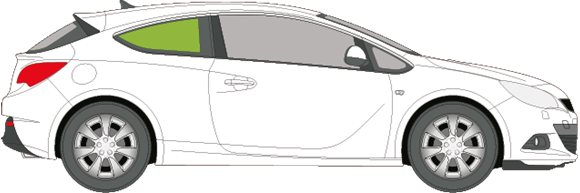 Afbeelding van Zijruit rechts Opel Astra GTC