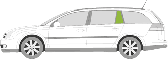 Afbeelding van Zijruit links Opel Vectra break