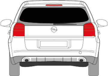 Afbeelding van Achterruit Opel Signum (DONKERE RUIT)