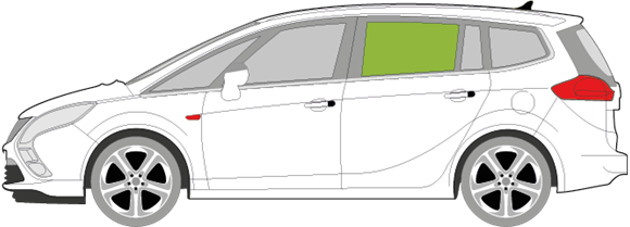 Afbeelding van Zijruit links Opel Zafira Tourer 